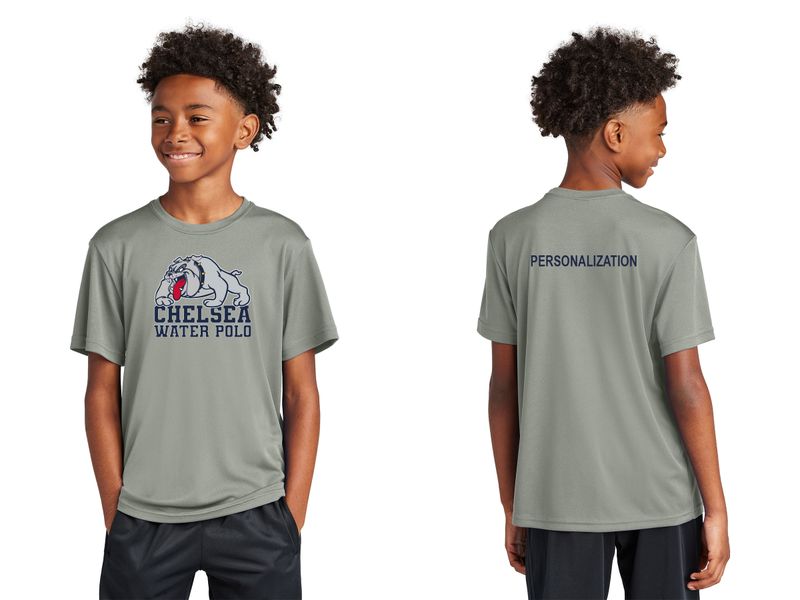 Youth Performance Short Sleeve T - Concrete, Navy