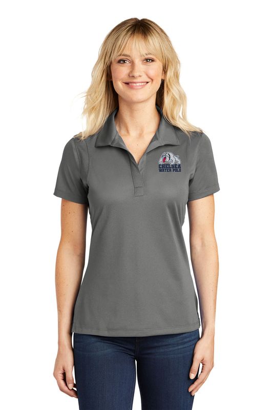 Ladies Micropique Sport-Wick Polo- Grey, Navy