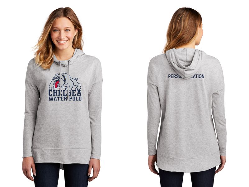 District Women’s Featherweight French Terry Hoodie- Light Heather Grey