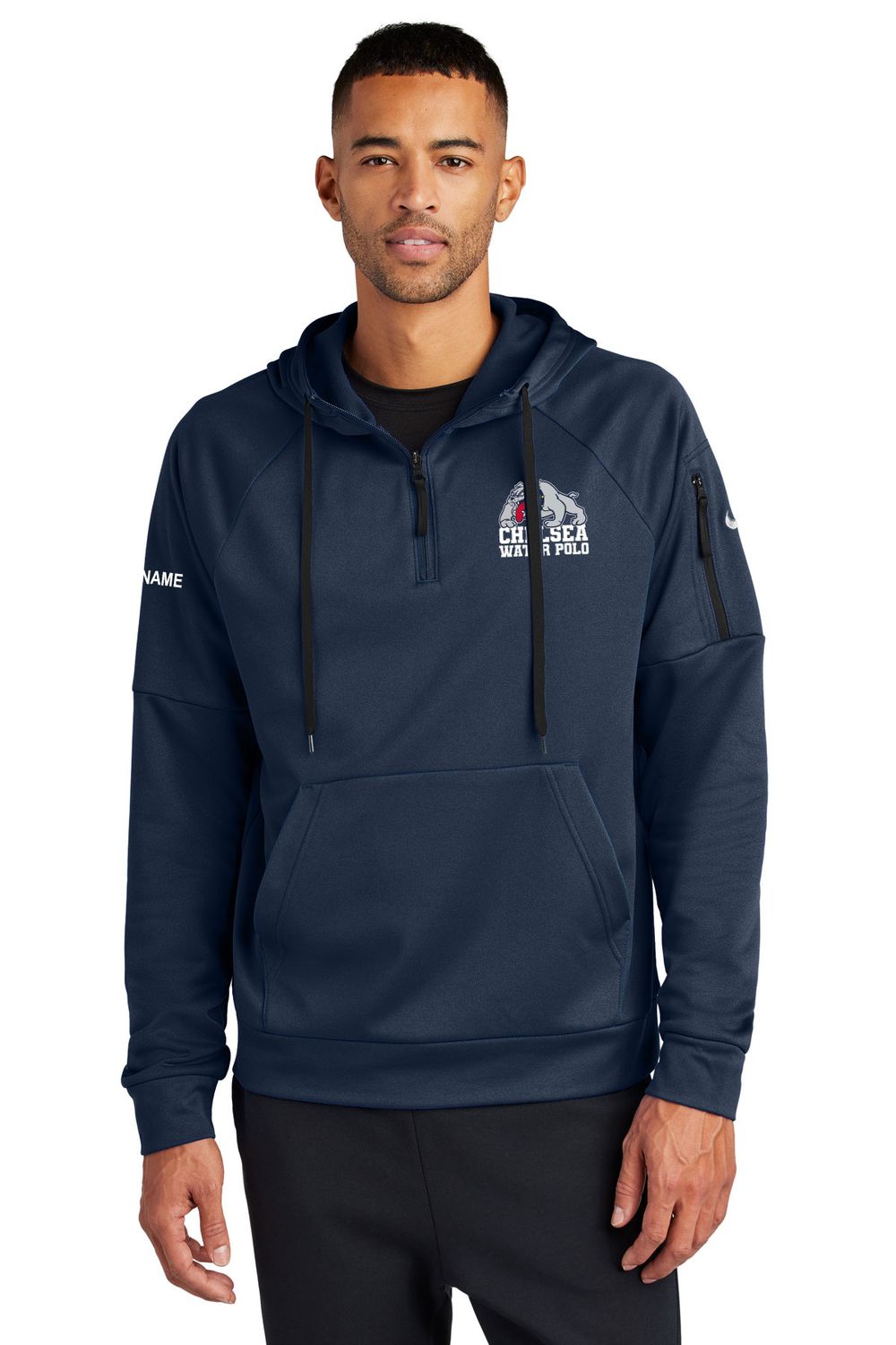 TEAM GEAR: Nike Therma-FIT Pocket 1/4-Zip Fleece Hoodie- Navy