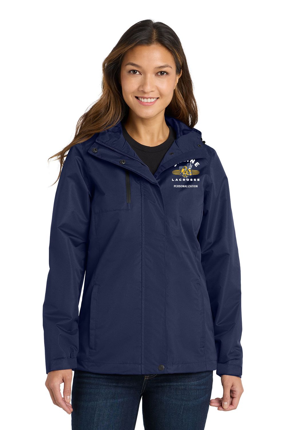 Womens Port Authority All-Conditions Jacket- Navy