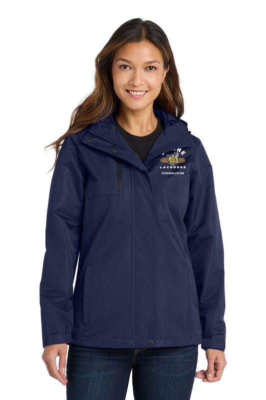 Womens Port Authority All-Conditions Jacket- Navy