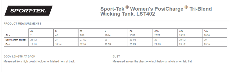 Sport-Tek Women's PosiCharge Tri-Blend Wicking Tank- Black