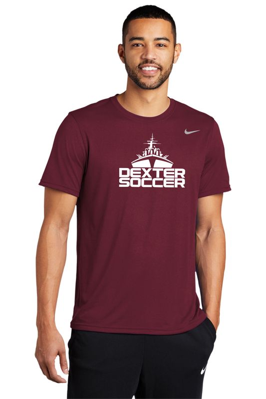 Unisex Nike Performance Short Sleeve Tee- Maroon, Black