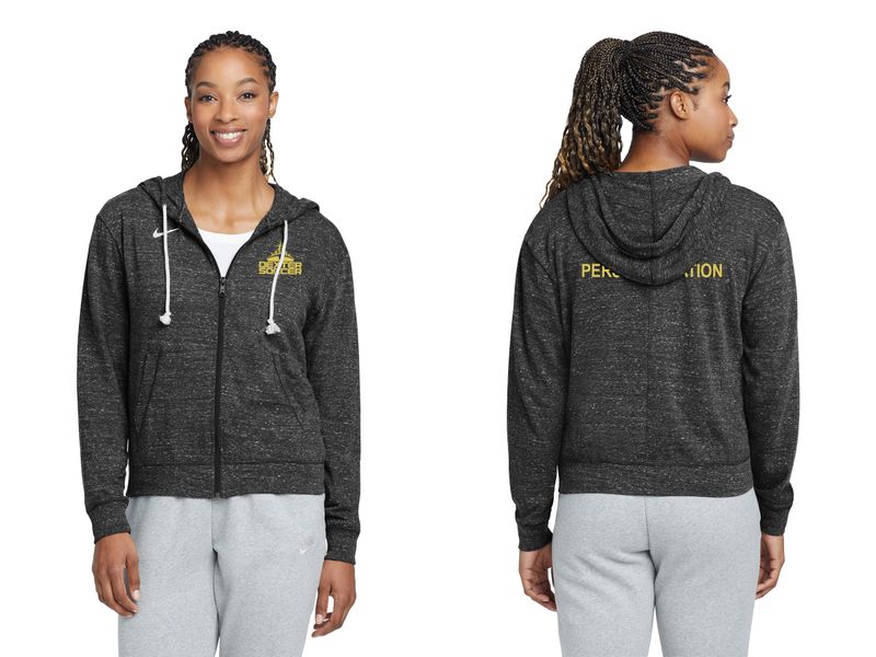 Nike Women's Gym Vintage Full-Zip Hoodie- Black