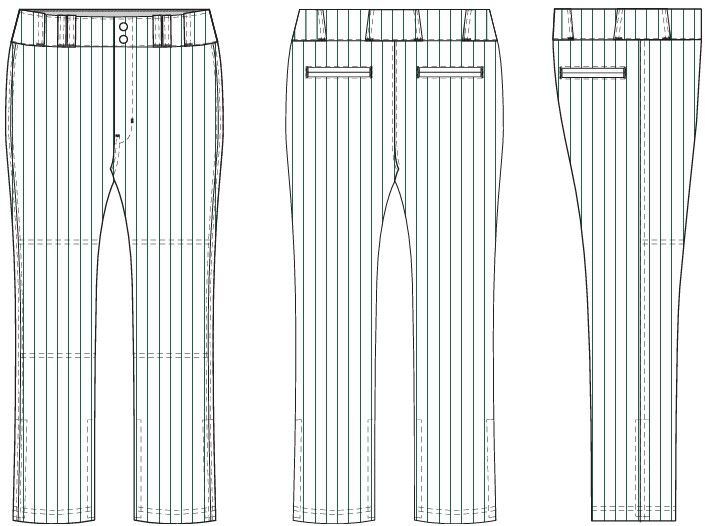 OPTIONAL TEAM GEAR: Baseball Pants: Green and White Stripe