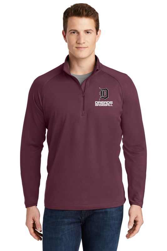 Adult Men's Stretch 1/4 Zip- Black, Maroon, White