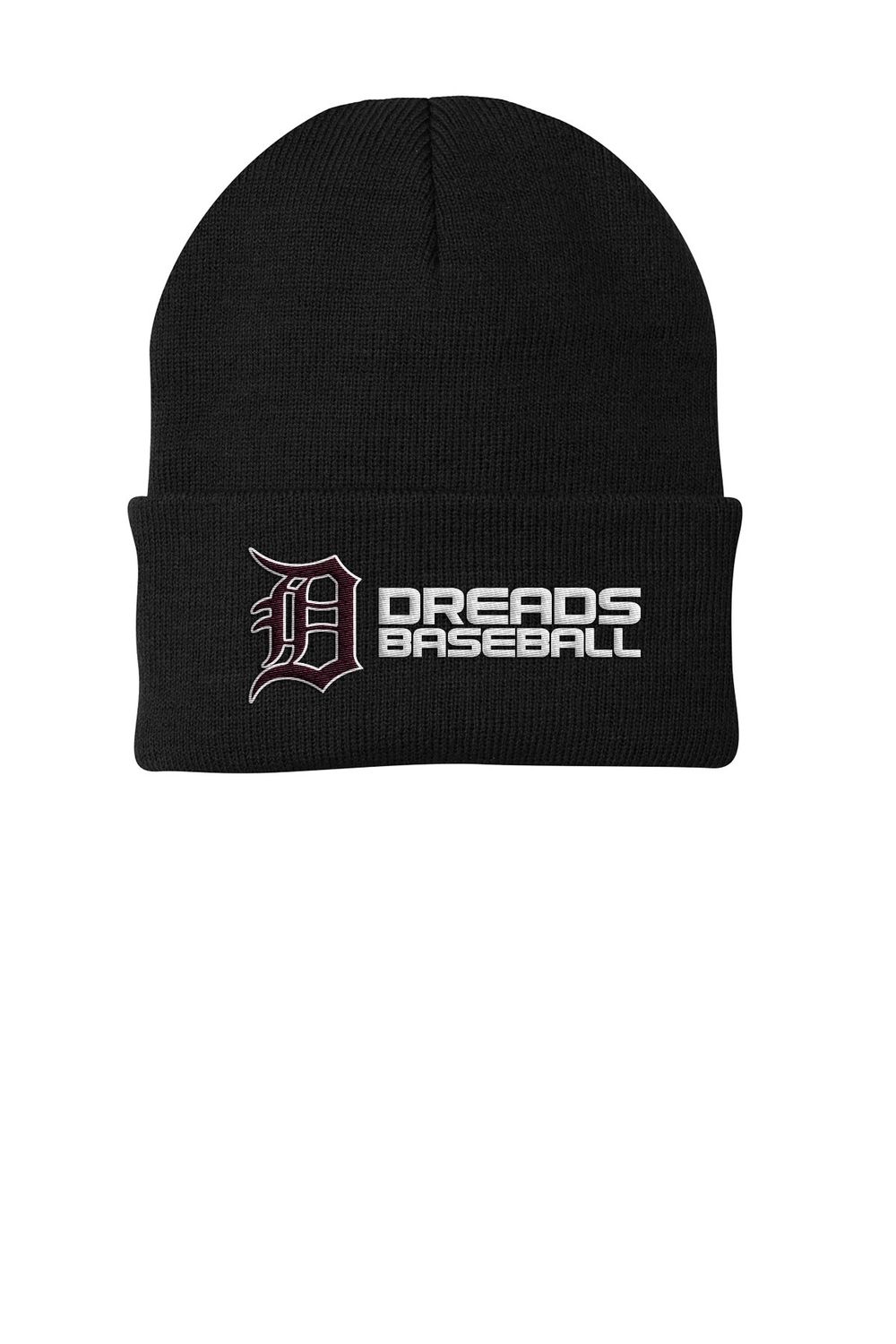 Knit Cap- Maroon, Black, White