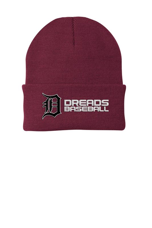 Knit Cap- Maroon, Black, White