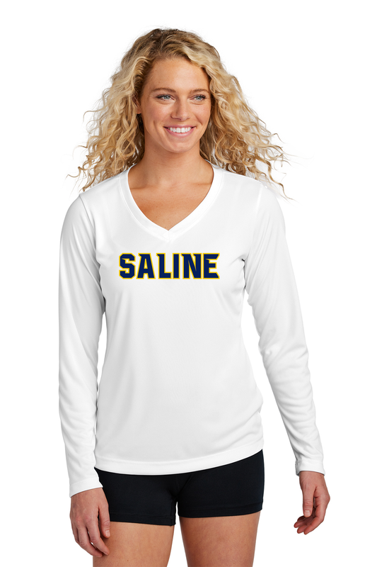 Ladies Long Sleeve Performance Tee- White