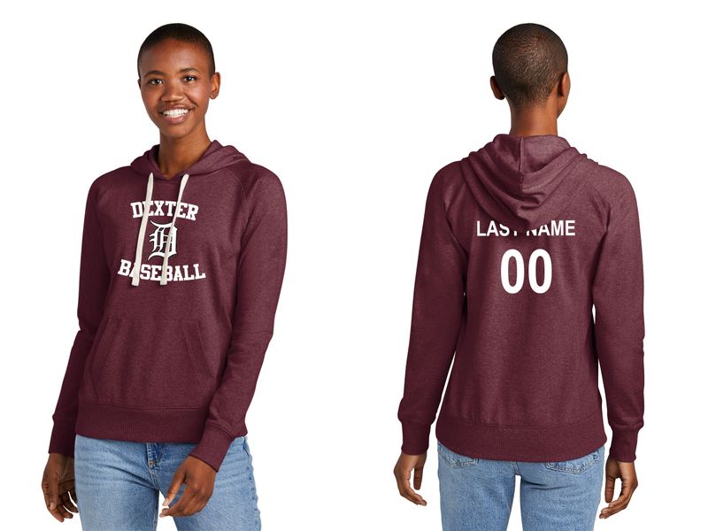 Women's Re-Fleece Hoodie- Black, Maroon