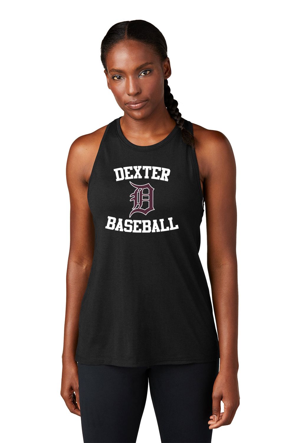 Sport-Tek Women's PosiCharge Tri-Blend Wicking Tank- Black