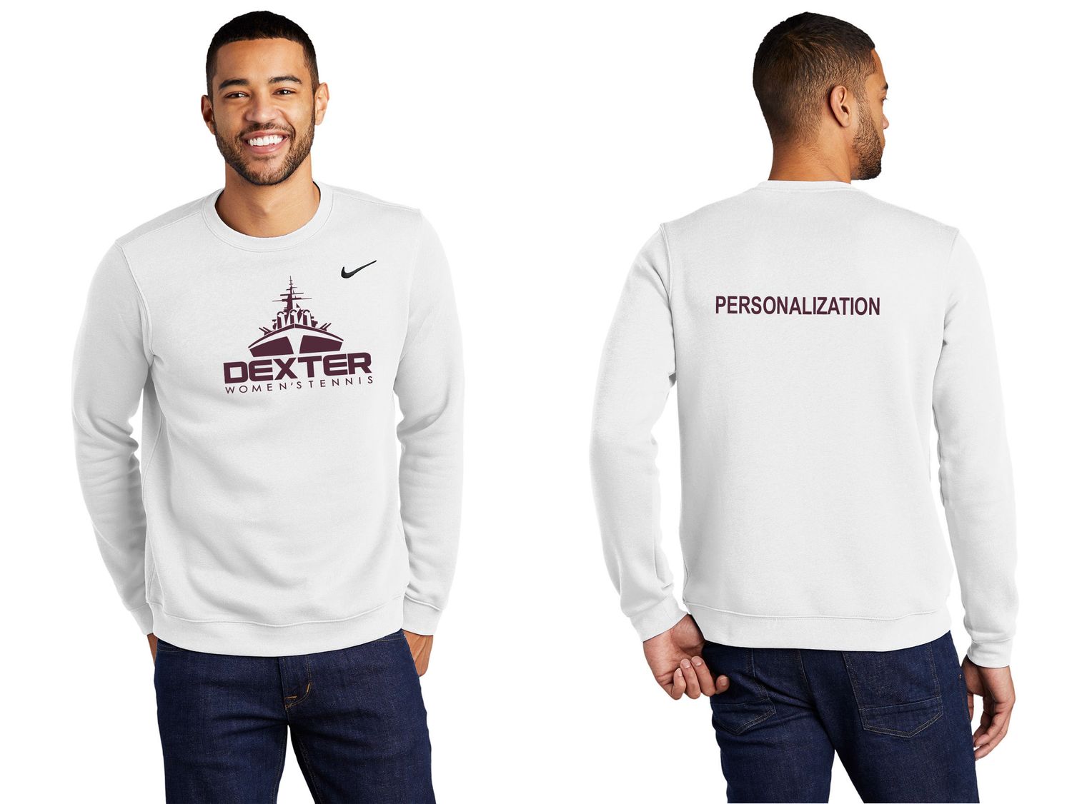 [RECOMMENDED TEAM GEAR] Nike Cotton Crew Neck Sweatshirt - White