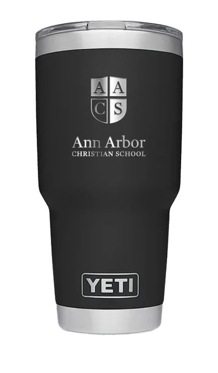 YETI Black Stainless Steel Tumbler - 20 or 30 oz