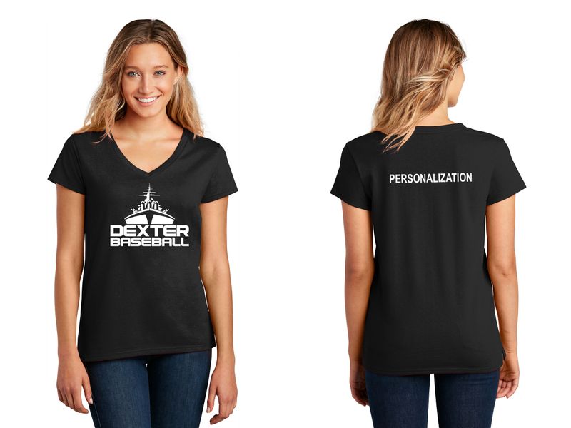 Women's Re-Tee Heather V-Neck-Black, Grey