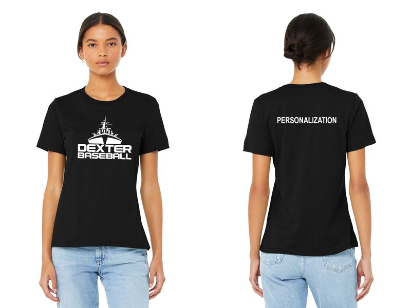 Ladies Bella & Canvas Relaxed Fit Tee - Black, Grey