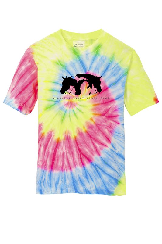 Youth Tie-Dye Tee- Rainbow, Royal, Pink, Neon Rainbow