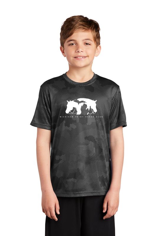Sport-Tek Youth CamoHex Tee-Royal, Navy, Grey, Forest Green, Maroon
