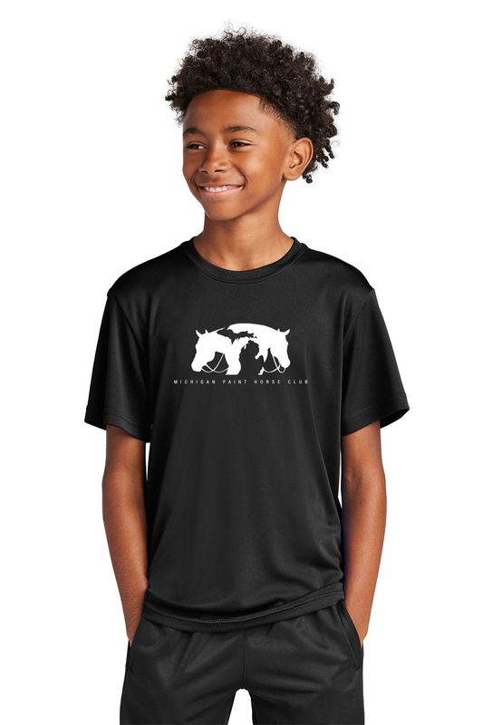 Youth Short Sleeve Performance T-shirt- Black, Silver, Royal, Navy, Iron Grey, Forest Green