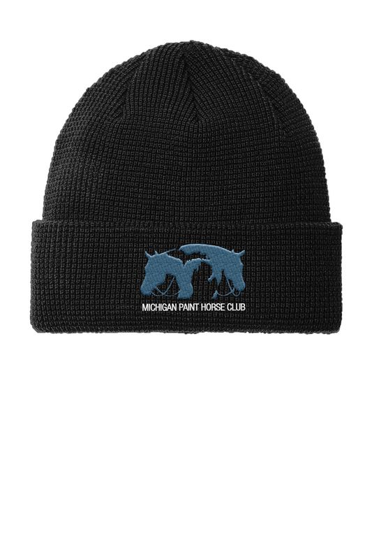 Port Authority Thermal Knit Cuffed Beanie-Black, Blue, Olive, Grey