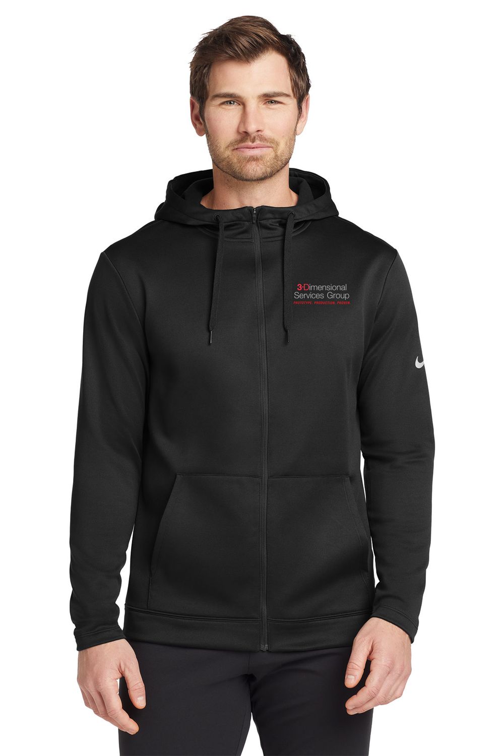 Men's Nike Therma Fit Full-Zip Fleece Hoodie - Black, Dark Grey Heather, Midnight Navy, Anthracite