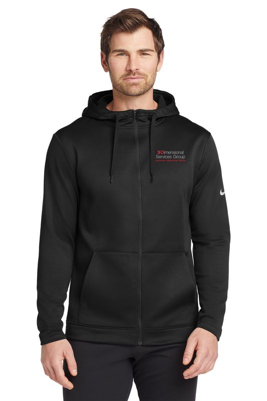 Men's Nike Therma Fit Full-Zip Fleece Hoodie - Black, Dark Grey Heather, Midnight Navy, Anthracite
