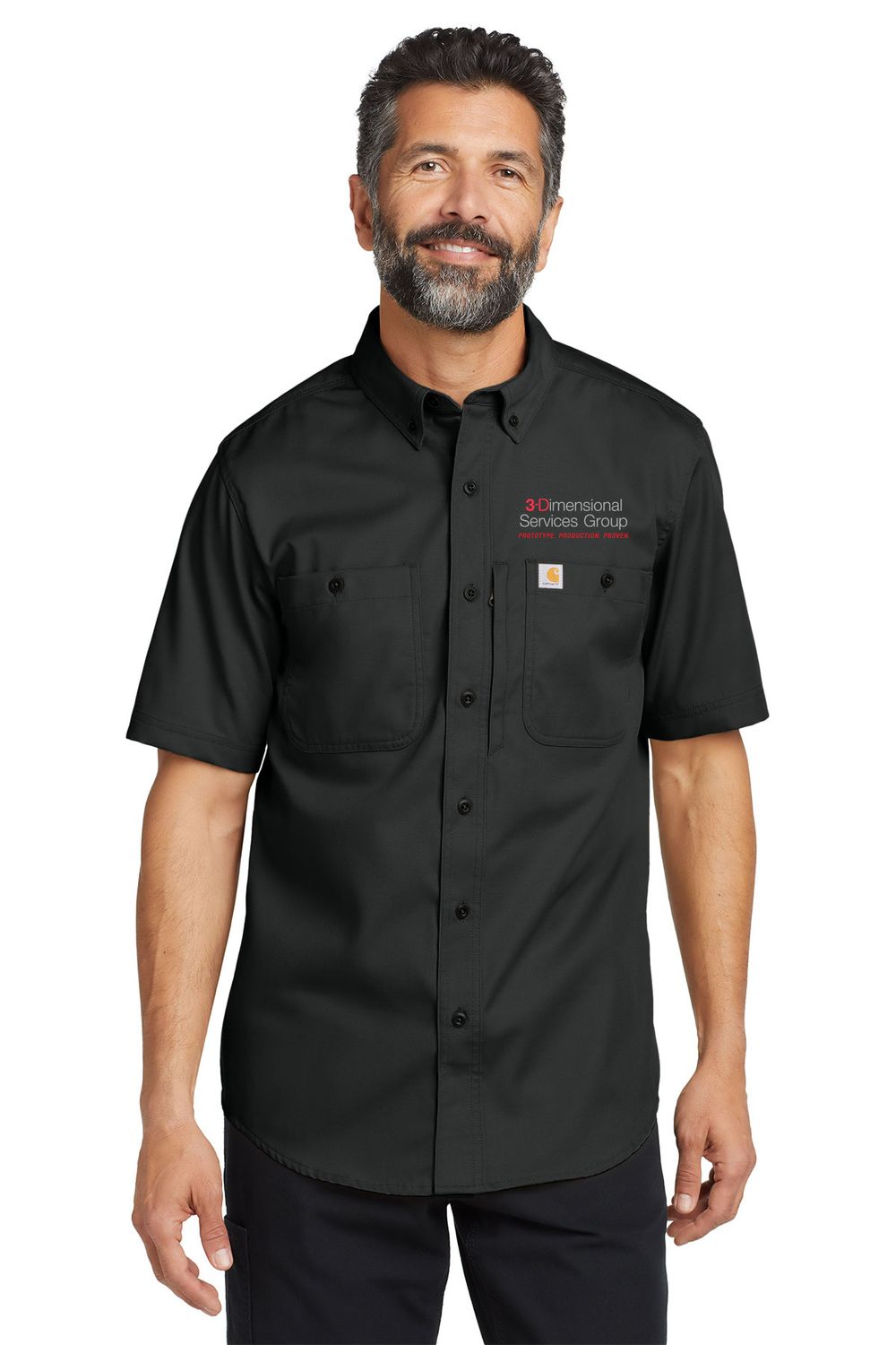 Carhartt Rugged Professional Series Short Sleeve Shirt- Black, Navy