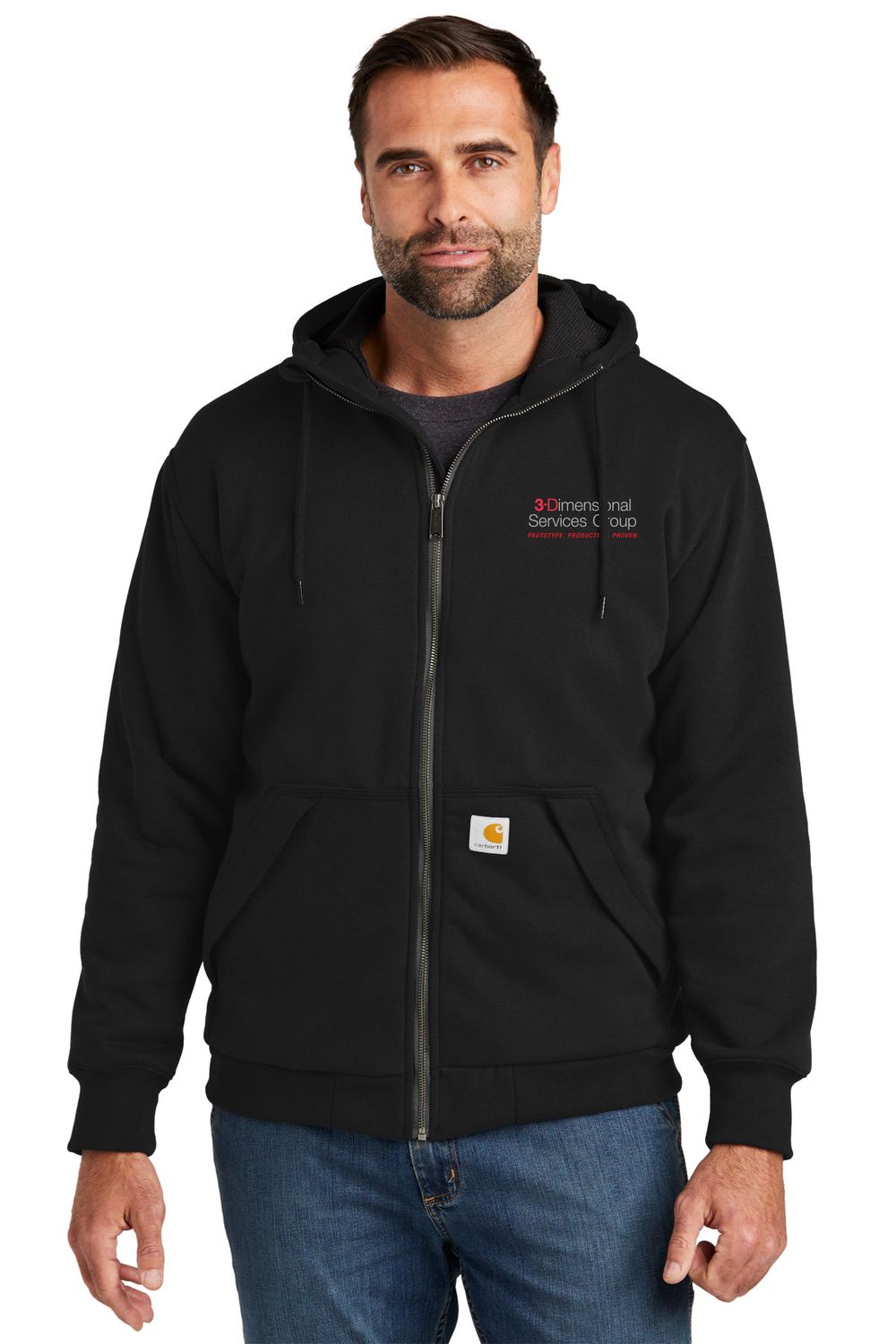 Carhartt Midweight Thermal-Lined Full-Zip Sweatshirt- Black, Carbon Heather, Navy