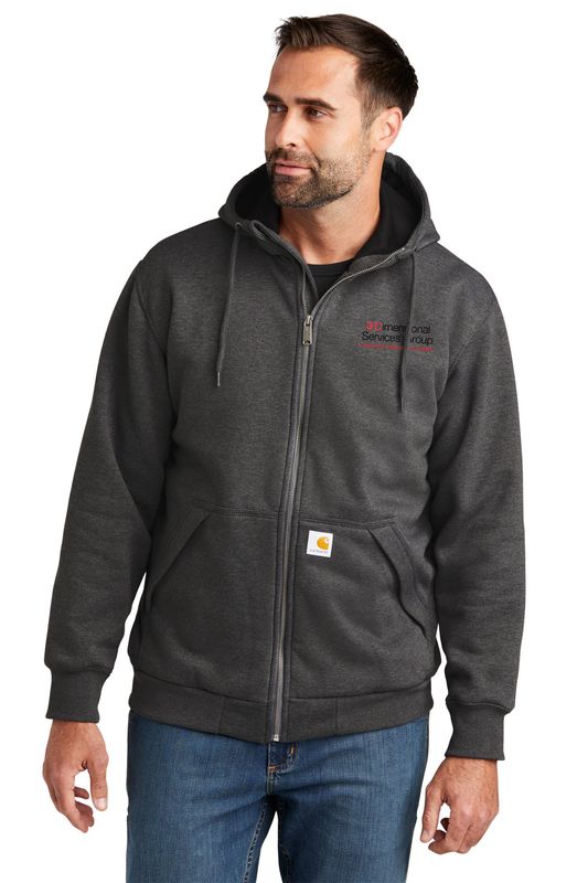 Carhartt Midweight Thermal-Lined Full-Zip Sweatshirt- Black, Carbon Heather, Navy