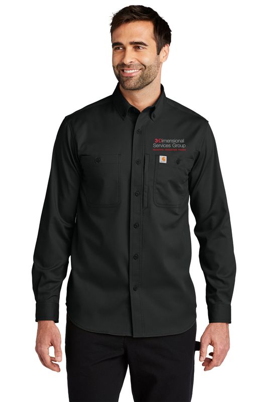 Carhartt Rugged Professional Series Long Sleeve Shirt- Black, Navy