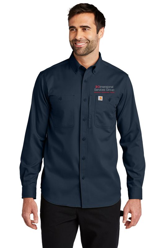Carhartt Rugged Professional Series Long Sleeve Shirt- Black, Navy