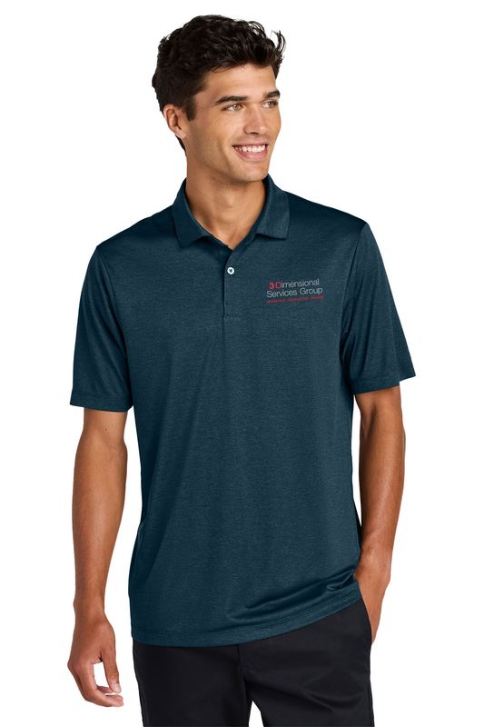 Mercer+Mettle Recharge Jersey Polo- Deep Black, Insignia Blue Heather, Anchor Grey Heather