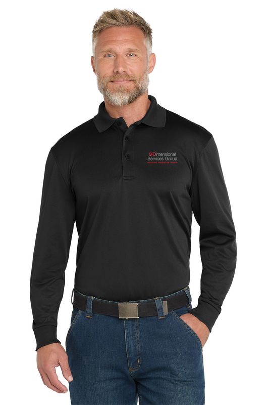 CornerStone Select Snag-Proof Long Sleeve Polo- Black, Charcoal, Dark Navy