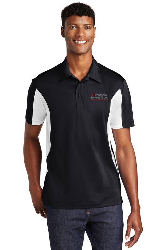Sport-Tek TALL Side Blocked Micropique Sport-Wick Polo- Black/Grey, Black/White, Navy/White