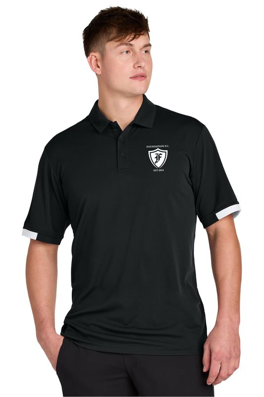 Sport-Tek Club Colorblock Polo- Maroon/White, Black/White, Grey/White