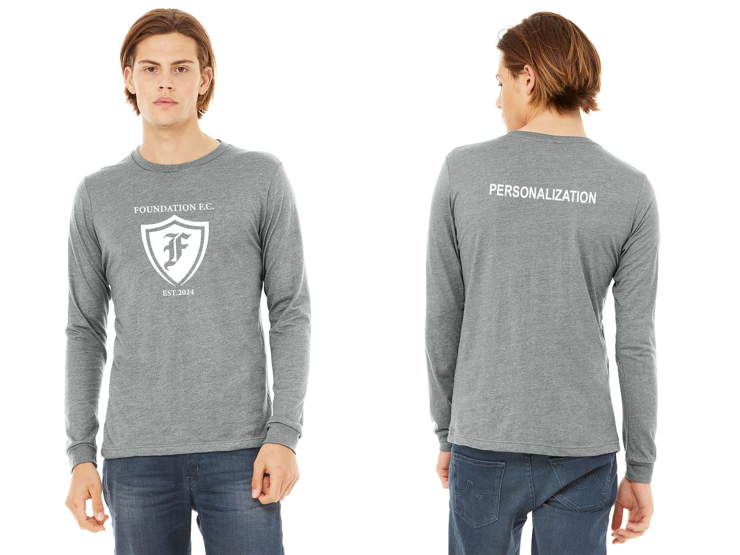 Unisex Triblend Long Sleeve Tee- Maroon, Solid Black, Grey, Athletic Grey