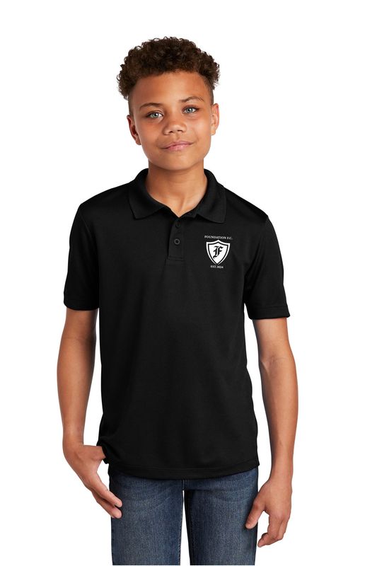 Sport-Tek Youth PosiCharge RacerMesh Polo- Maroon, Black, Graphite