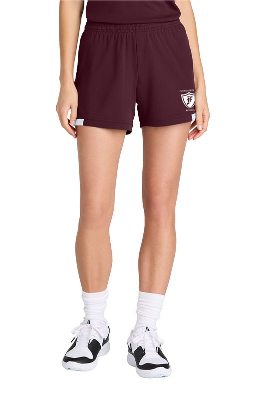 Sport-Tek Women’s Club 5” Short- Maroon/White, Black/White