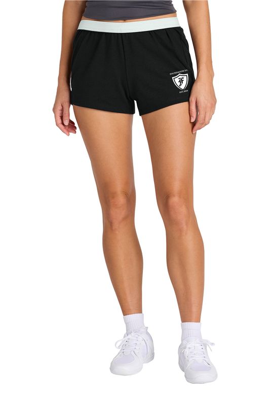 Sport-Tek Women’s Jersey Knit Squad Short-Maroon, Black, Dark Grey Heather