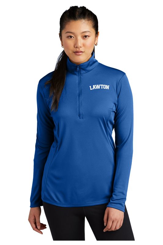 Ladies Performance 1/4 Zip Pullover-True Royal