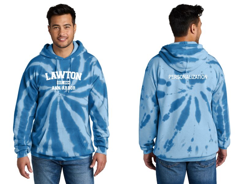 Port & Company Tie-Dye Pullover Hooded Sweatshirt- Royal