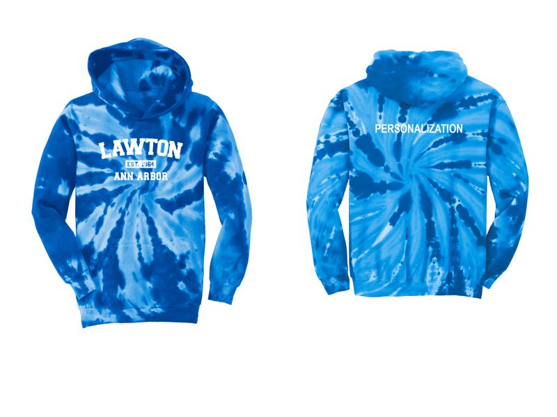 Port & Company Youth Tie-Dye Pullover Hooded Sweatshirt- Royal