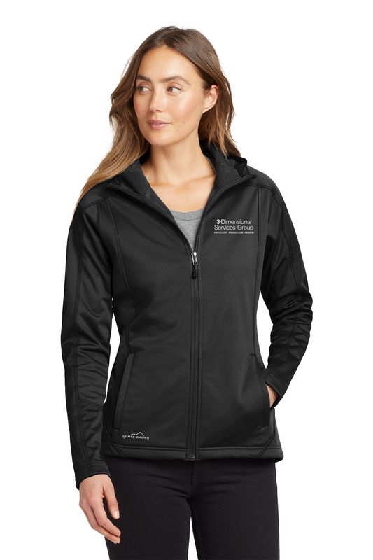 Eddie Bauer Women's Trail Soft Shell Jacket- Black, Metal Grey