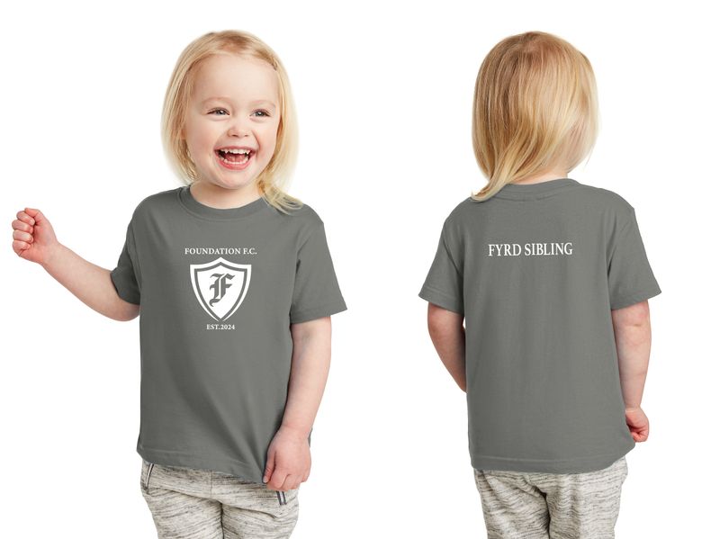 Toddler Rabbit Skins *FYRD SIBLING* Tee- Black, Charcoal