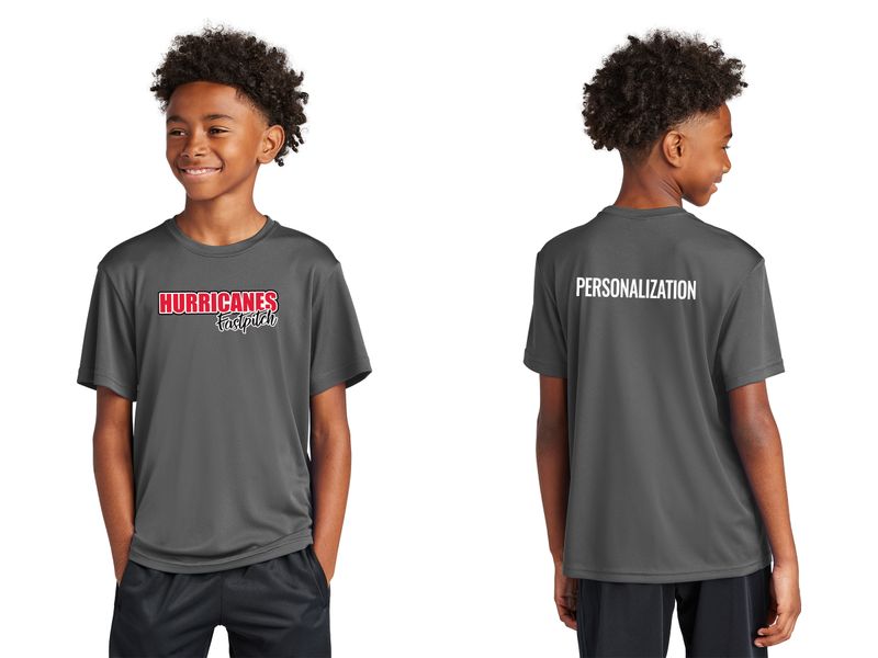 Youth Short Sleeve Performance T - Black/ Iron Grey