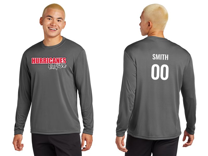 Men's Long Sleeve Performance T - Black/ Iron Grey/ White