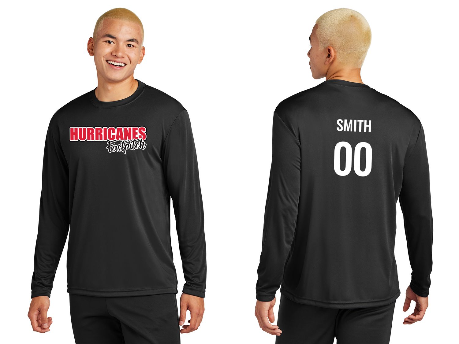 Men's Long Sleeve Performance T - Black/ Iron Grey/ White