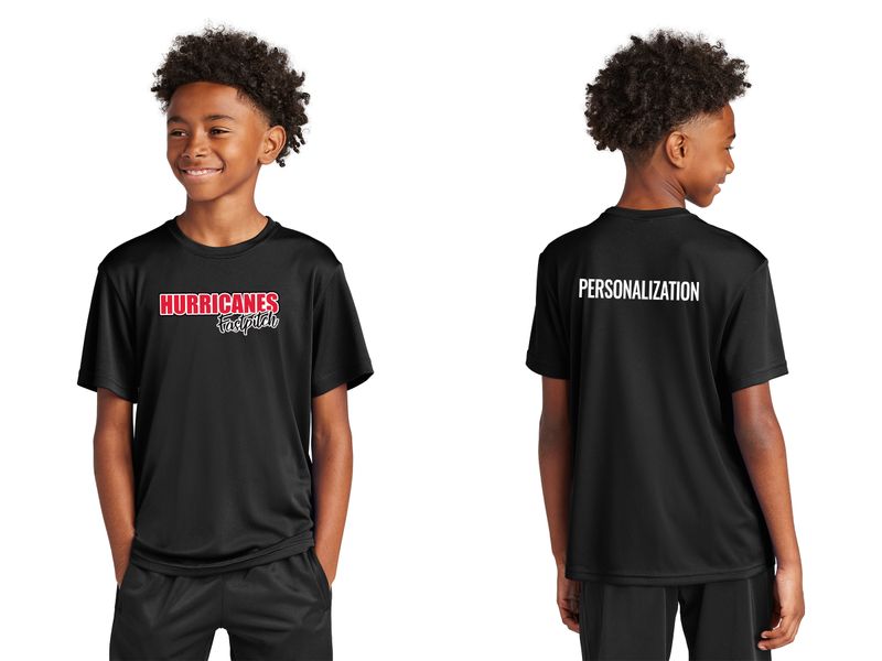 Youth Short Sleeve Performance T - Black/ Iron Grey