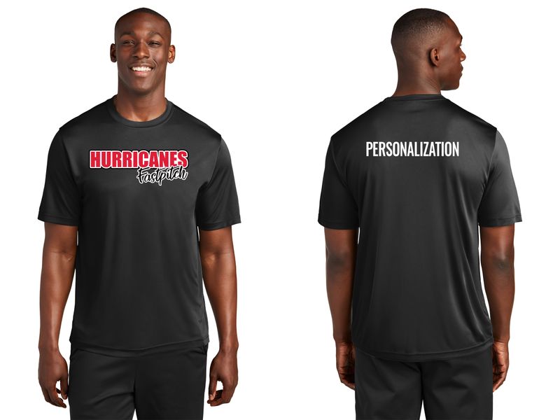 Adult Short Sleeve Performance T- shirt- Black/ Iron Grey/ White