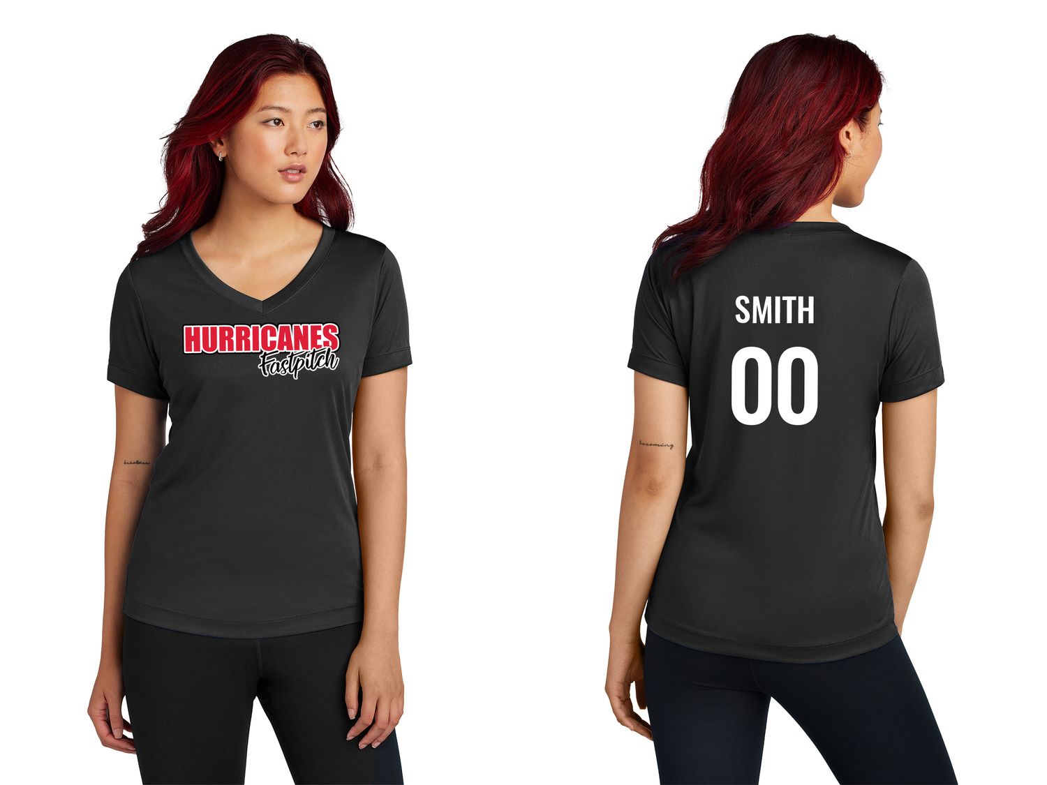 Women's Short Sleeve Performance T - Black/ Grey/ White